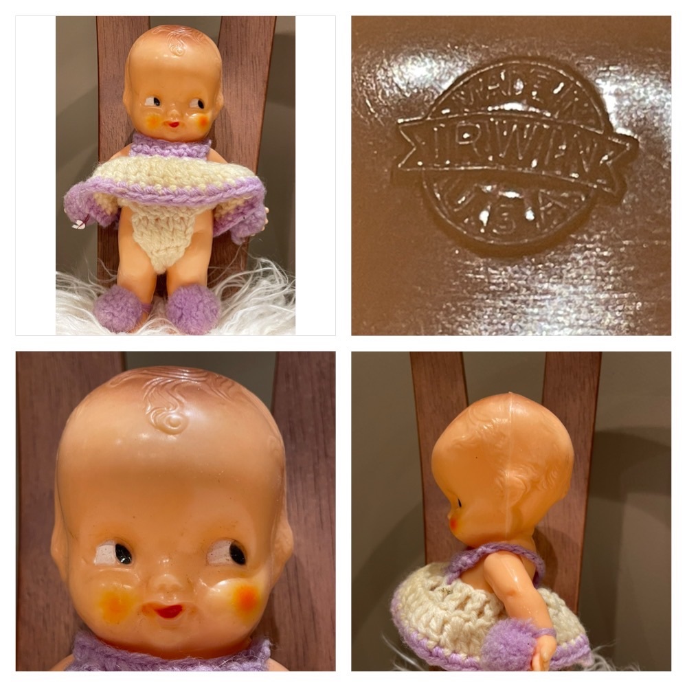 Vintage 50's Hard Plastic Irwin 6" Kewpie Doll